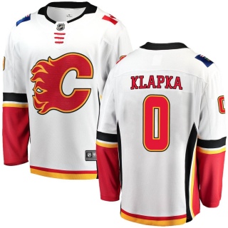 Men's Adam Klapka Calgary Flames Fanatics Branded Away Jersey - Breakaway White