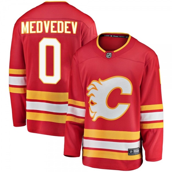 Men's Andrei Medvedev Calgary Flames Fanatics Branded Alternate Jersey - Breakaway Red
