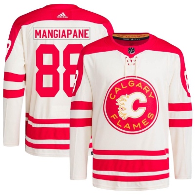 Men's Andrew Mangiapane Calgary Flames Adidas 2023 Heritage Classic Primegreen Jersey - Authentic Cream