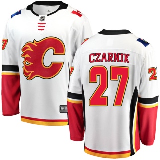 Men's Austin Czarnik Calgary Flames Fanatics Branded ized Away Jersey - Breakaway White