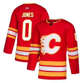 Men's Ben Jones Calgary Flames Adidas Alternate Jersey - Authentic Red