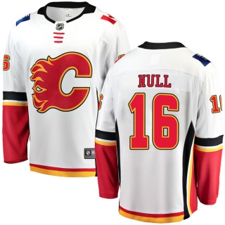 Men's Brett Hull Calgary Flames Fanatics Branded Away Jersey - Breakaway White