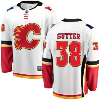 Men's Brett Sutter Calgary Flames Fanatics Branded Away Jersey - Breakaway White