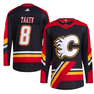 Men's Chris Tanev Calgary Flames Adidas Reverse Retro 2.0 Jersey - Authentic Black
