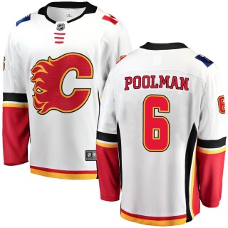 Men's Colton Poolman Calgary Flames Fanatics Branded Away Jersey - Breakaway White