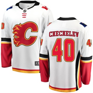 Men's Daniil Chechelev Calgary Flames Fanatics Branded Away Jersey - Breakaway White