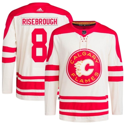 Men's Doug Risebrough Calgary Flames Adidas 2023 Heritage Classic Primegreen Jersey - Authentic Cream