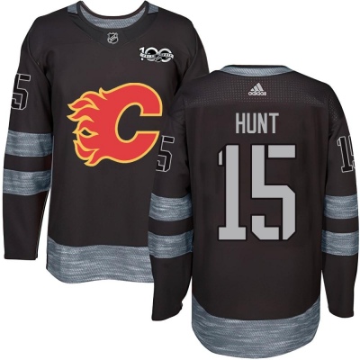 Men's Dryden Hunt Calgary Flames 1917- 100th Anniversary Jersey - Authentic Black