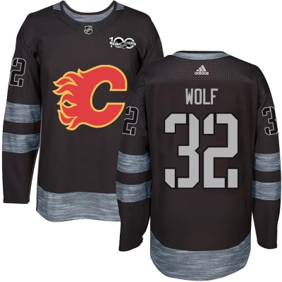 Men's Dustin Wolf Calgary Flames 1917- 100th Anniversary Jersey - Authentic Black