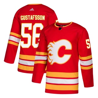Men's Erik Gustafsson Calgary Flames Adidas ized Alternate Jersey - Authentic Red