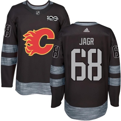 Men's Jaromir Jagr Calgary Flames 1917- 100th Anniversary Jersey - Authentic Black