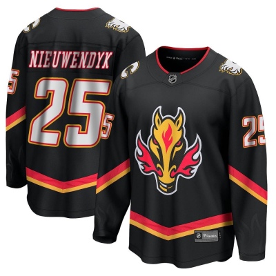 Men's Joe Nieuwendyk Calgary Flames Fanatics Branded Breakaway 2022/23 Alternate Jersey - Premier Black