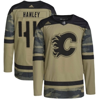 Men's Joel Hanley Calgary Flames Adidas Military Appreciation Practice Jersey - Authentic Camo