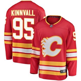Men's Johannes Kinnvall Calgary Flames Fanatics Branded Alternate Jersey - Breakaway Red