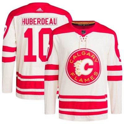 Men's Jonathan Huberdeau Calgary Flames Adidas 2023 Heritage Classic Primegreen Jersey - Authentic Cream