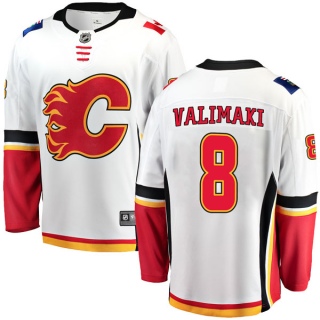 Men's Juuso Valimaki Calgary Flames Fanatics Branded Away Jersey - Breakaway White