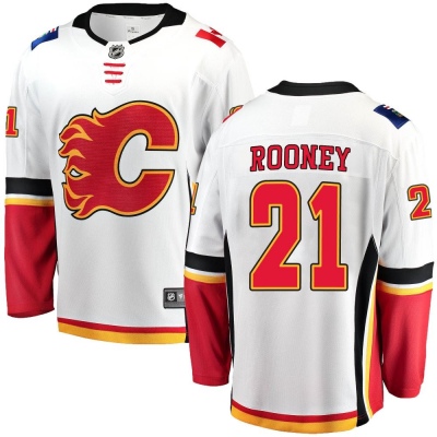Men's Kevin Rooney Calgary Flames Fanatics Branded Away Jersey - Breakaway White