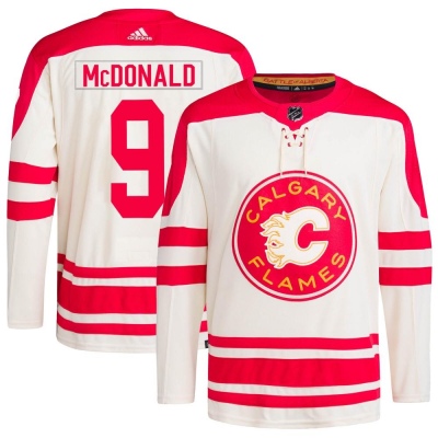Men's Lanny McDonald Calgary Flames Adidas 2023 Heritage Classic Primegreen Jersey - Authentic Cream