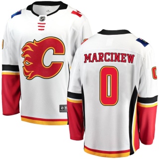 Men's Matt Marcinew Calgary Flames Fanatics Branded Away Jersey - Breakaway White