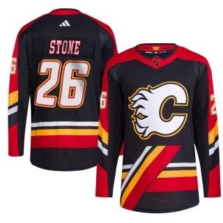Men's Michael Stone Calgary Flames Adidas Reverse Retro 2.0 Jersey - Authentic Black