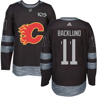 Men's Mikael Backlund Calgary Flames 1917- 100th Anniversary Jersey - Authentic Black