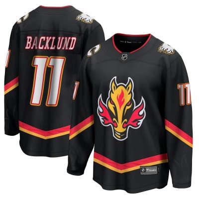 Men's Mikael Backlund Calgary Flames Fanatics Branded Breakaway 2022/23 Alternate Jersey - Premier Black