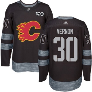 Men's Mike Vernon Calgary Flames Adidas 1917- 100th Anniversary Jersey - Authentic Black