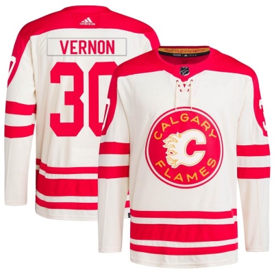 Men's Mike Vernon Calgary Flames Adidas 2023 Heritage Classic Primegreen Jersey - Authentic Cream
