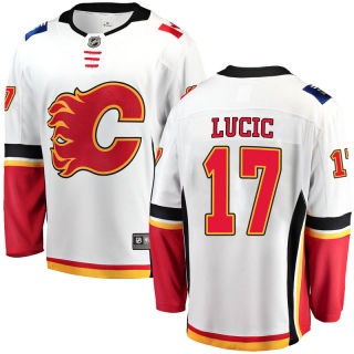 Men's Milan Lucic Calgary Flames Fanatics Branded Away Jersey - Breakaway White