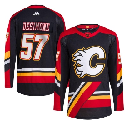 Men's Nick DeSimone Calgary Flames Adidas Reverse Retro 2.0 Jersey - Authentic Black