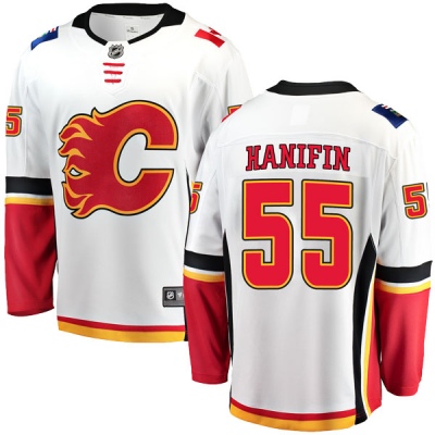 Men's Noah Hanifin Calgary Flames Fanatics Branded Away Jersey - Breakaway White