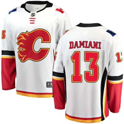 Men's Riley Damiani Calgary Flames Fanatics Branded Away Jersey - Breakaway White