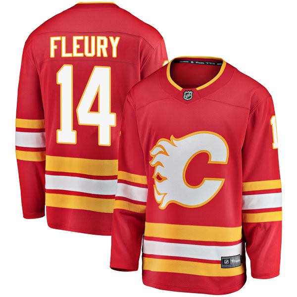 Men's Theoren Fleury Calgary Flames Fanatics Branded Alternate Jersey - Breakaway Red