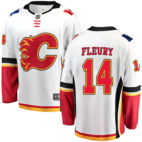 Men's Theoren Fleury Calgary Flames Fanatics Branded Away Jersey - Breakaway White
