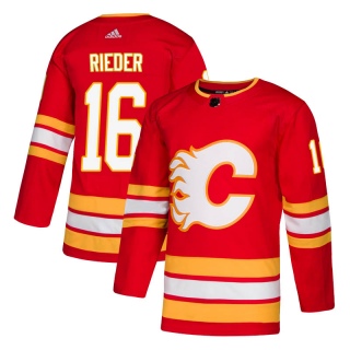 Men's Tobias Rieder Calgary Flames Adidas Alternate Jersey - Authentic Red