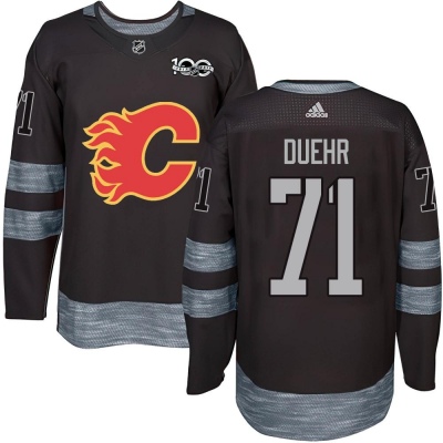 Men's Walker Duehr Calgary Flames 1917- 100th Anniversary Jersey - Authentic Black