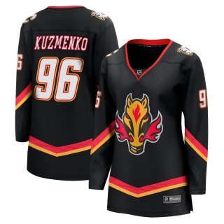 Women's Andrei Kuzmenko Calgary Flames Fanatics Branded Breakaway 2022/23 Alternate Jersey - Premier Black