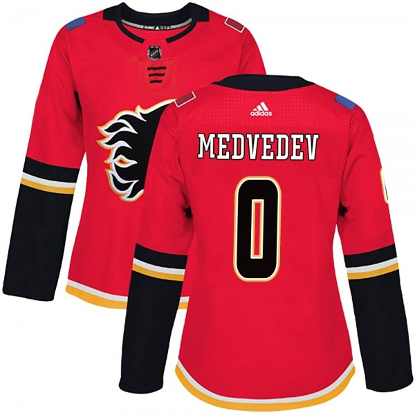 Women's Andrei Medvedev Calgary Flames Adidas Home Jersey - Authentic Red