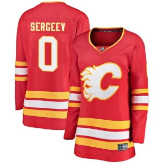 Women's Arsenii Sergeev Calgary Flames Fanatics Branded Alternate Jersey - Breakaway Red