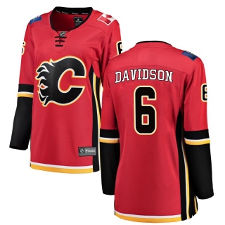Women's Brandon Davidson Calgary Flames Fanatics Branded Home Jersey - Breakaway Red