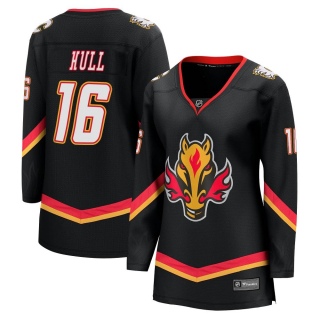 Women's Brett Hull Calgary Flames Fanatics Branded Breakaway 2022/23 Alternate Jersey - Premier Black
