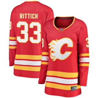 Women's David Rittich Calgary Flames Fanatics Branded Alternate Jersey - Breakaway Red