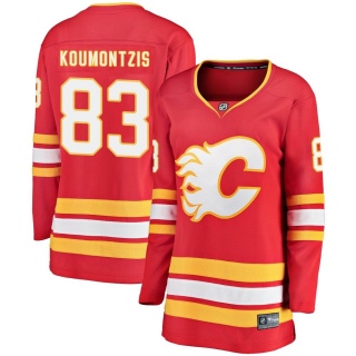 Women's Demetrios Koumontzis Calgary Flames Fanatics Branded Alternate Jersey - Breakaway Red