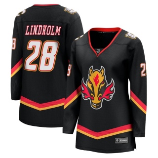 Women's Elias Lindholm Calgary Flames Fanatics Branded Breakaway 2022/23 Alternate Jersey - Premier Black