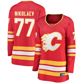 Women's Ilya Nikolaev Calgary Flames Fanatics Branded Alternate Jersey - Breakaway Red