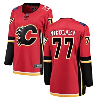 Women's Ilya Nikolaev Calgary Flames Fanatics Branded Home Jersey - Breakaway Red