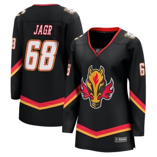 Women's Jaromir Jagr Calgary Flames Fanatics Branded Breakaway 2022/23 Alternate Jersey - Premier Black