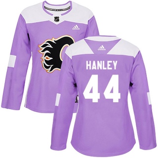 Women's Joel Hanley Calgary Flames Adidas Fights Cancer Practice Jersey - Authentic Purple