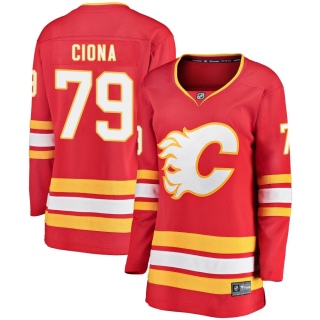 Women's Lucas Ciona Calgary Flames Fanatics Branded Alternate Jersey - Breakaway Red