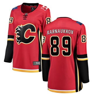 Women's Pavel Karnaukhov Calgary Flames Fanatics Branded Home Jersey - Breakaway Red